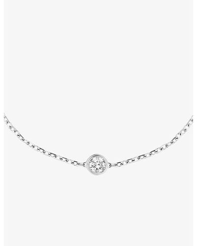 Cartier D'amour Small 18ct White-gold And 0.09ct Round-cut Diamond Bracelet - Natural
