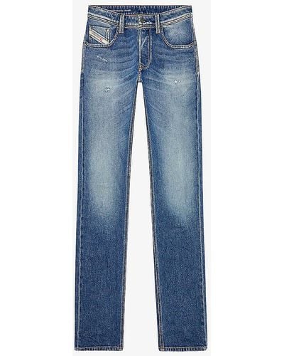 DIESEL Larkee 985 Straight-leg Stretch-denim Jeans - Blue