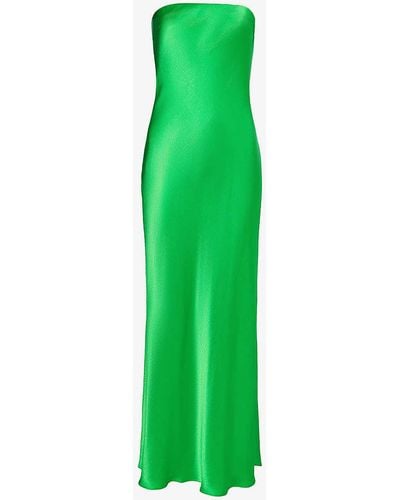 Bec & Bridge Moondance Strapless Woven Maxi Dress - Green