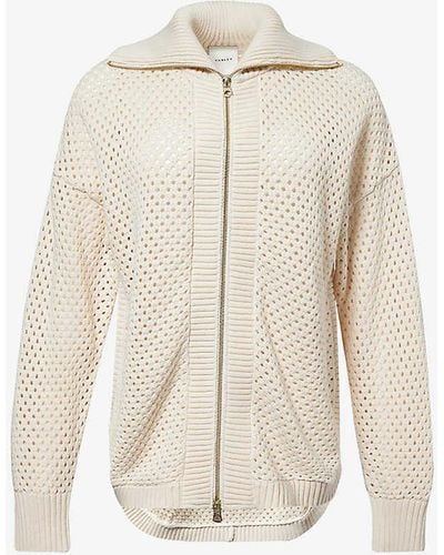 Varley Finn Knitted Cotton Jacket - White