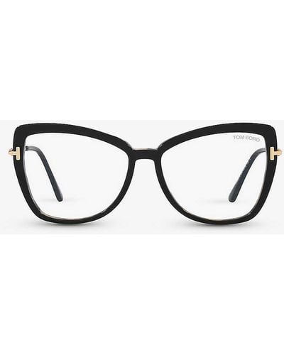 Tom Ford Tr001665 Ft5882-b Butterfly-frame Acetate Glasses - Multicolour