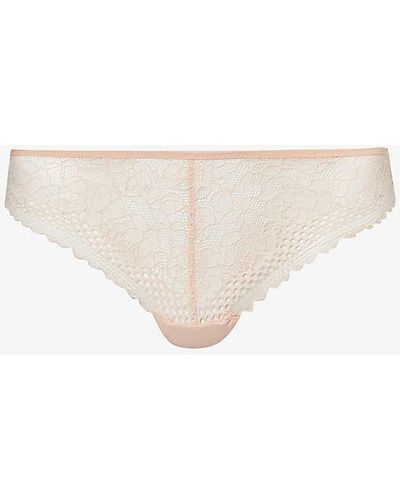 Passionata Pila Mid-rise Stretch-lace Briefs - White