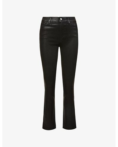 PAIGE Cindy Straight-leg High-rise Rayon-blend Jeans - Black