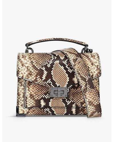 The Kooples Emily Small Python-embossed Leather Crossbody Bag - Multicolour