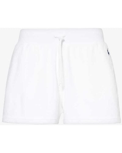 Polo Ralph Lauren Athletic Logo-embroidered Terry Cotton And Recycled-polyester Shorts - White
