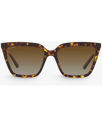 BVLGARI Bv8255b Cat-eye Crystal-embellished Acetate Sunglasses - Brown