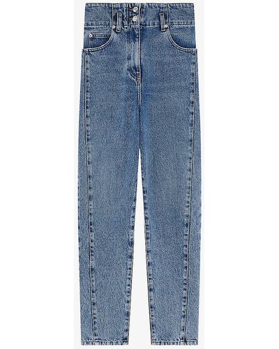IRO Harold Faded-wash Straight-leg High-rise Jeans - Blue