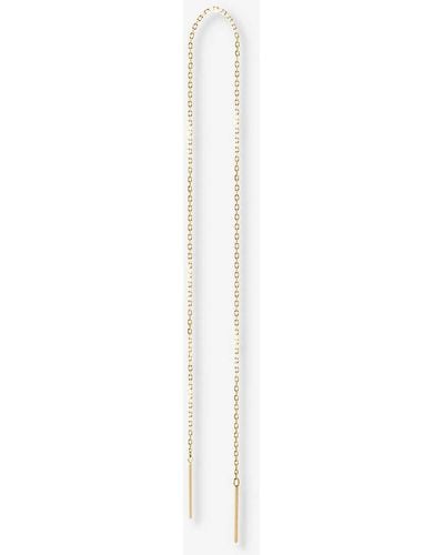 The Alkemistry Long Chain Threader 18ct Yellow-gold Single Earring - White