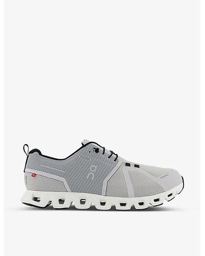 On Shoes Cloud 5 Waterproof Low-top Mesh Sneakers - Gray
