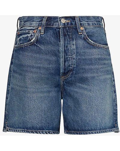 Citizens of Humanity Marlow High-rise Recycled-denim Shorts - Blue