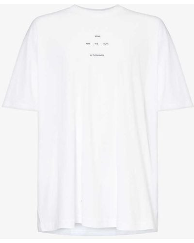Song For The Mute Graphic-print Relaxed-fit Cotton-jersey T-shirt - White