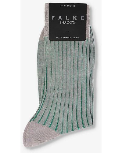 FALKE Shadow Branded-sole Cotton-blend Socks - Green