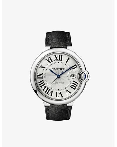 Cartier Crwsbb0038 Ballon Bleu Stainless- And Leather Watch - White
