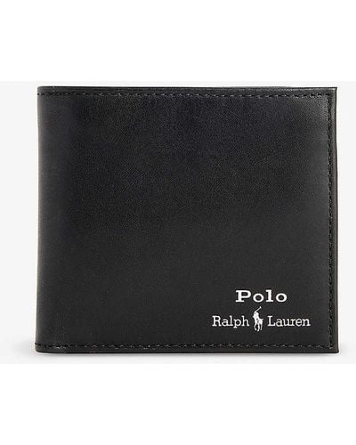 Polo Ralph Lauren Logo-embossed Billfold Leather Wallet - Black