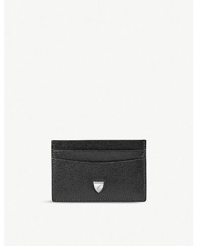 Aspinal of London Logo-embellished Leather Card Holder - Black