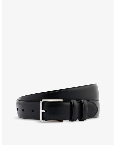 Paul Smith Branded Smooth-leather Suit Belt - Black