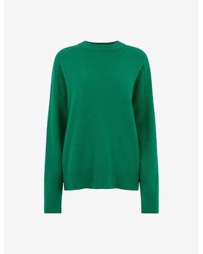 Whistles Relaxed-fit Round-neck Wool Sweater - Green