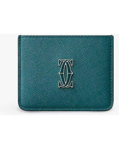 Cartier C De Leather Card Holder - Green