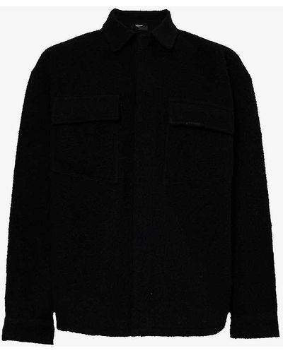 Represent Bouclé-texture Relaxed-fit Wool Jacket Xx - Black