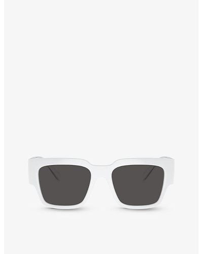 Dolce & Gabbana Dg6184 Square-frame Injected Sunglasses - White