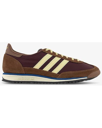 adidas Sl 72 Suede And Mesh Low-top Trainers - Brown