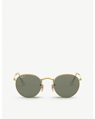 Ray-Ban Rb3447 Metal Crystal Round-frame Sunglasses - Green