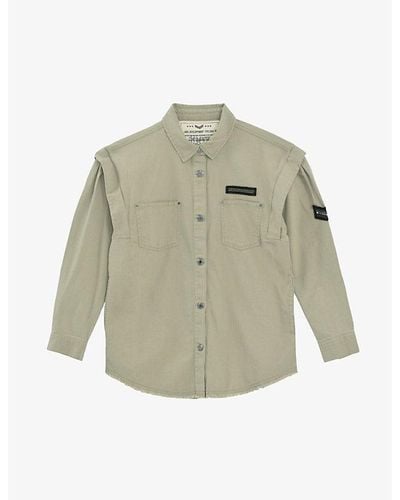 IKKS Army-badge Belted Cotton Shirt - Multicolor