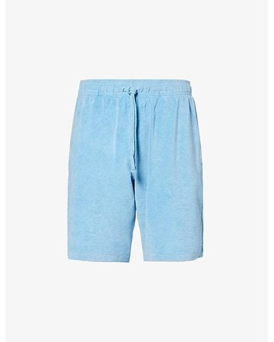 Vilebrequin Bermuda Elasticated-waist Cotton-blend Shorts - Blue
