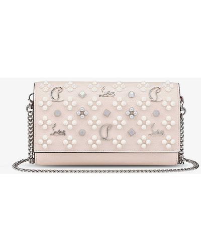Christian Louboutin Paloma Leather Wallet-on-chain - Natural