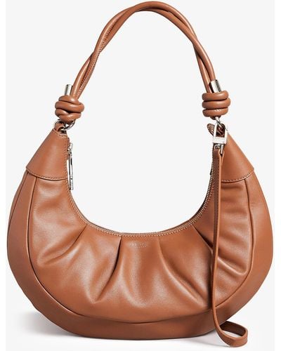 Ted Baker Twilia Twisted-handle Leather Cross-body Bag - Brown