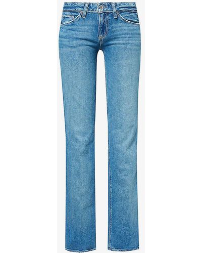 PAIGE Sloane Straight-leg Low-rise Stretch-denim Jeans - Blue