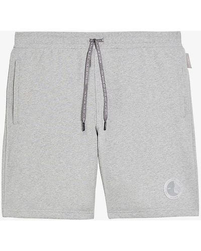 Ted Baker Bryant Relaxed-fit Cotton-jersey Shorts - Grey