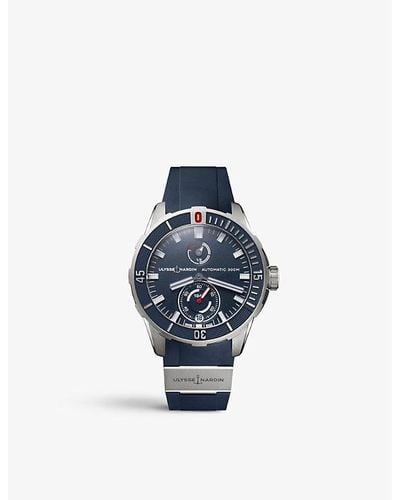 Ulysse Nardin 8163-175le/93-blueshark Diver Limited-edition Stainless Steel And Fabric Automatic Watch - Multicolor