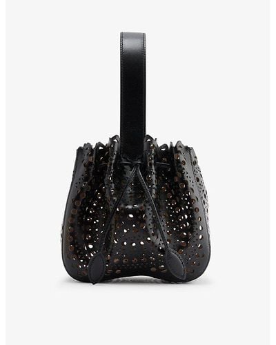 Alaïa Rose Marie Leather Top-handle Bag - Black