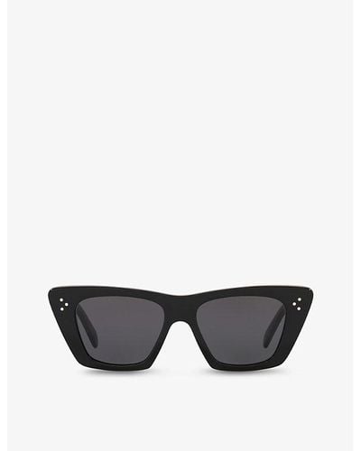 Celine Cl40187i Acetate Cat-eye Sunglasses - Black