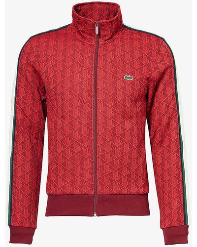 Lacoste Brand-patch Regular-fit Woven Sweatshirt X - Red