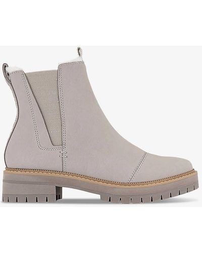 TOMS Dakota lugged-sole Suede Chelsea Boots - Grey