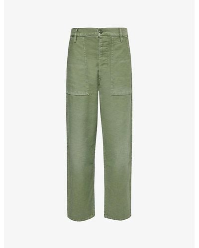 Polo Ralph Lauren Ricky Straight-leg High-rise Denim Trousers - Green