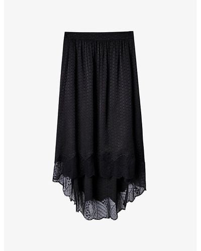 Zadig & Voltaire Christy Lace-trim Silk Camisole Top - Black