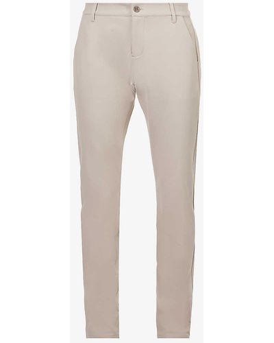 PAIGE Stafford Slim-leg Mid-rise Stretch-woven Trousers - Natural