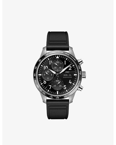 IWC Schaffhausen Iw388305 Pilot's Performance Chronograph Titanium And Rubber Automatic Watch - Black