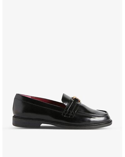 Claudie Pierlot Aude Patent Leather Loafers - Black