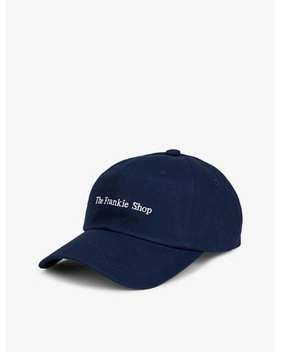 Frankie Shop Logo-embroidered Cotton-twill Baseball Cap - Blue