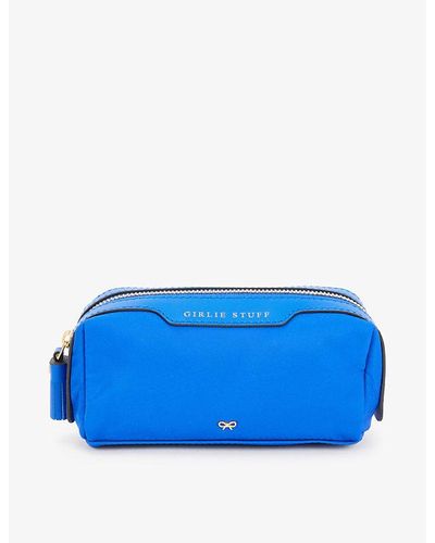 Anya Hindmarch Girlie Stuff Recycled-nylon Zip Pouch - Blue