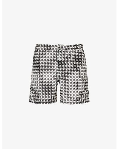 Paul Smith Tessellate Graphic-print Recycled-polyester Swim Shorts - White