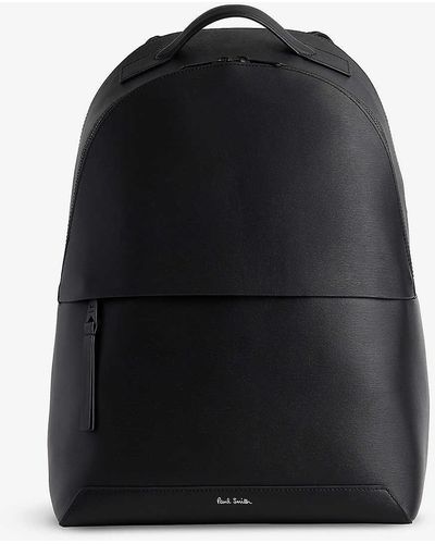 Paul Smith Logo-embellished Leather Backpack - Black