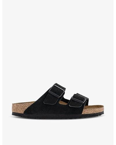 Birkenstock Arizona Two-strap Suede Sandals - Black