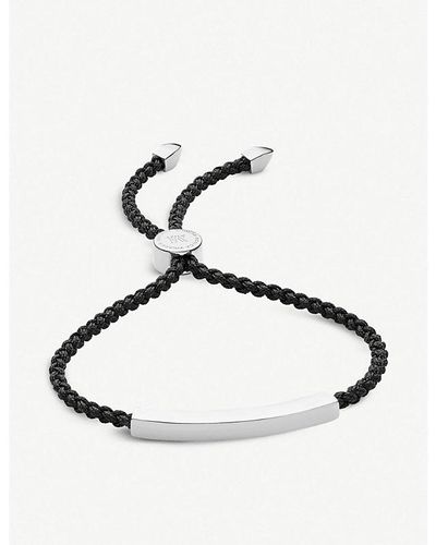 Monica Vinader Linear Sterling Silver Friendship Bracelet - Black