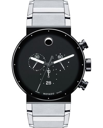 Movado 0606800 Sapphire Synergy Stainless Steel Watch - Black