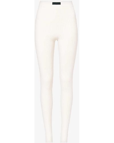 Fear of God ESSENTIALS Essentials Fitted High-rise Cotton-blend legging - White